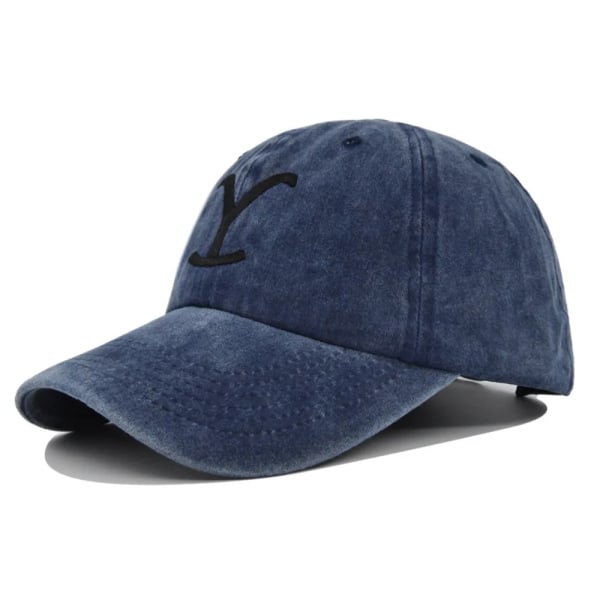 Yellowstone Dutton Ranch baseballkepsar Yellowstone Hat Vintage broderad hatt M-DX-navy blue 2