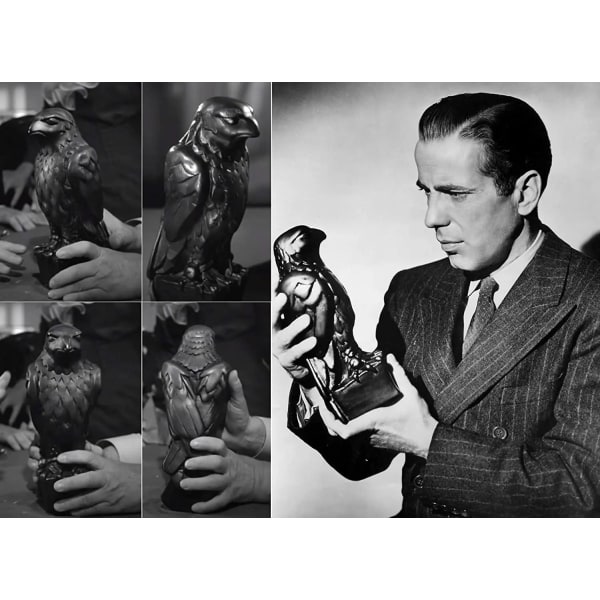 Maltesisk Falcon Staty Prop med hemligt fack, 1941 The Maltese Falcon Movie Prop Replica, Handmade Resin Sculpture