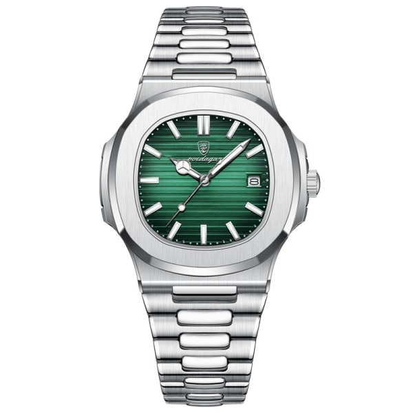 Casual Business Klocka Herr Lyx Watch Automatiska Klockor Herr Vattentät Mode Quartz Armbandsur Reloj Hombre 613 Silver White 613