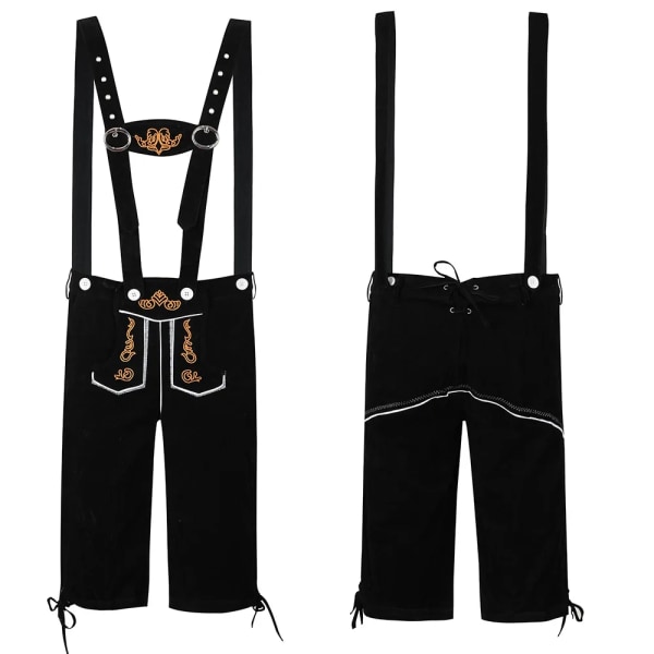 2023 Herr Oktoberfest Suspender Lederhosen Byxor Skjorta Romper Outfit Tyskland Tradition Bee Party Outfit Halloween Öl kostym Blue Shirt XXL