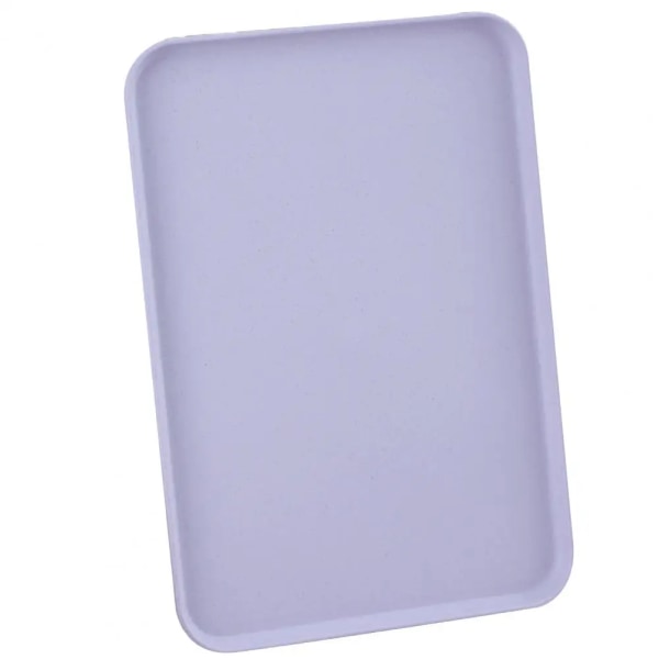 Serveringsbricka Plast Värmebeständig Lätt att rengöra Dekorativ bricka rektangulär Praktisk serveringsfat Purple M