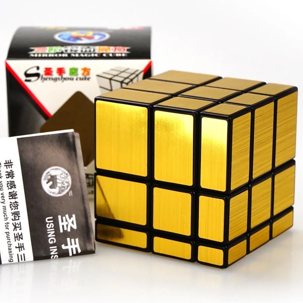 Professionell Mirror Cube 3x3x3 Magic Cube Speed ​​Cubo Magico Pussel Cubo Magico leksaker för barn Spegelblock 3x3 kubspel 3x3 Gloden