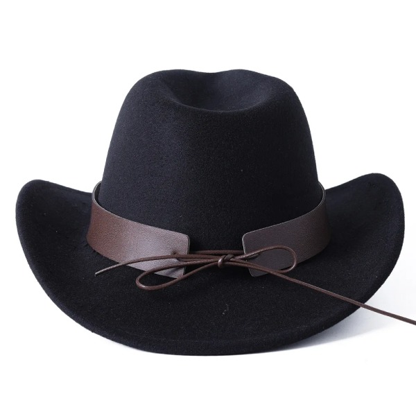 Cowboyhatt olika tillbehör cowboyhatt monokrom filthatt för män och kvinnor utomhushatt ryttarhatt шляпа женская 8