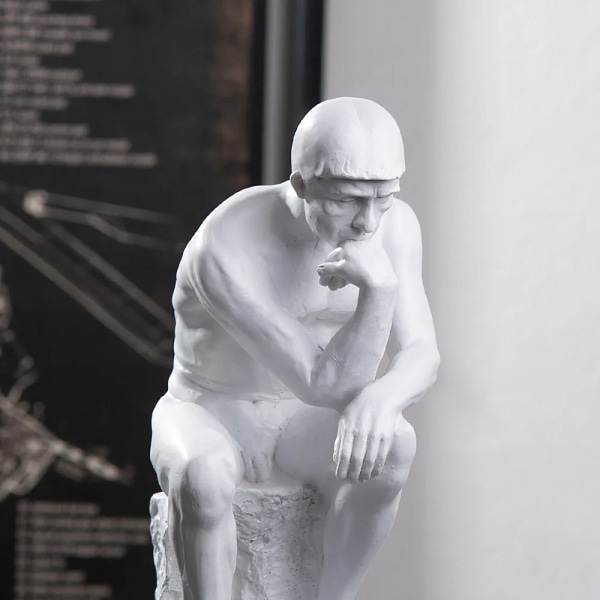 Rodin’s The Thinker Staty Harts Kreativ Figur Betraktare Skulptur Inredning Vardagsrum Studierum Kontorsdekoration Hem