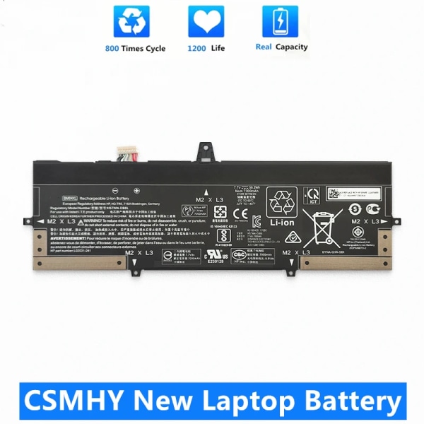 Laptopbatteri CSMHY Nytt 7,7V 56,2Wh BM04XL för HP EliteBook x360 1030 G3 G4-serien HSTNN-DB8L HSTNN-UB7L L02031-541 L02478-855