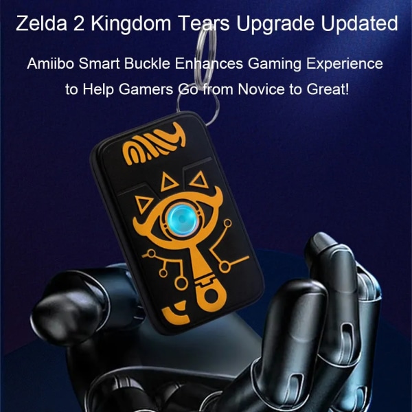 För Amiibo Universal Amiibolink Bluetooth nyckelring 52 spel NFC-kort Zelda Jet Bros för Nintendo Switch Console Speltillbehör Black