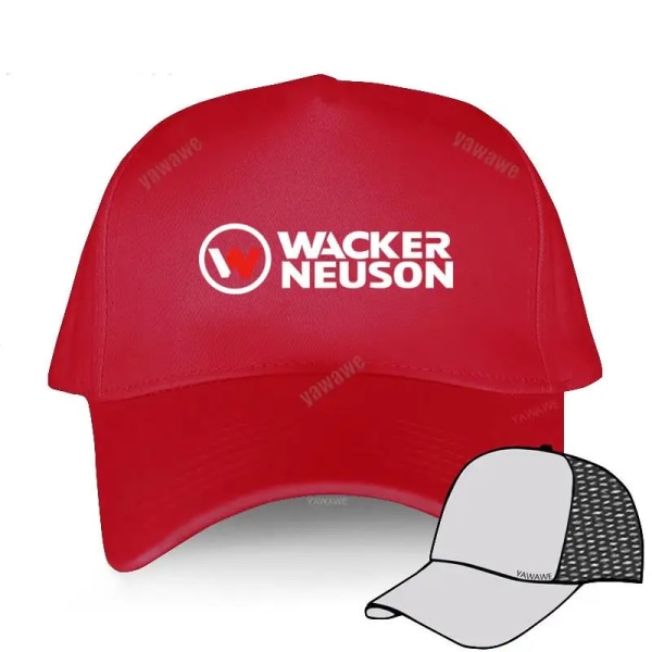 Mode cap snapback vuxenhattar Wacker Neuson Construction Machinery red mesh