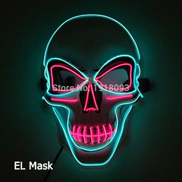 Fashion Masque Masquerade Masks Halloween Glow Party Supplies Neon Mask LED Mask EL style 13