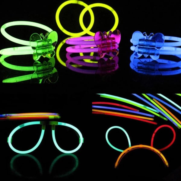 30 set glow stick tillbehör kontakter Pannband glasögon fjäril Armband red 30 pieces