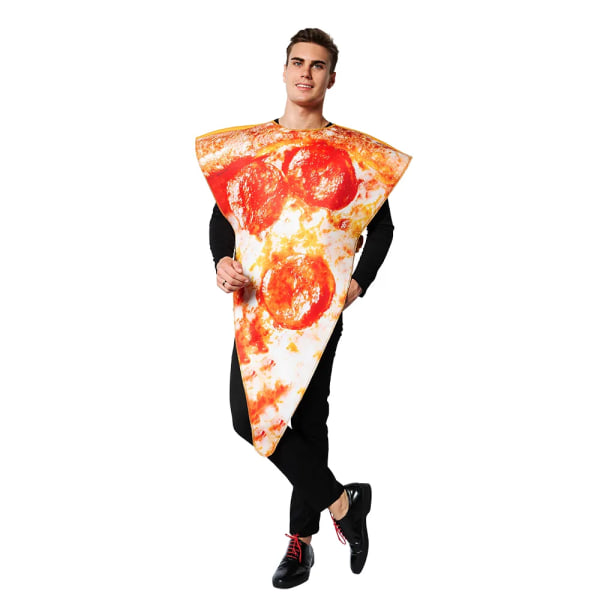 Vuxen Rolig Pizza Kostym Halloween Mat Cosplay Familj Grupp Outfits Karneval Påsk Purim Fyndklänning Adult B One Size