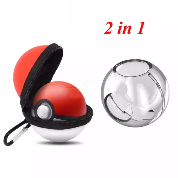 Case för Poke Ball Plus Controller Skyddande hård portabel resor Pokeball- case Väska för Nintend Switch Red and white