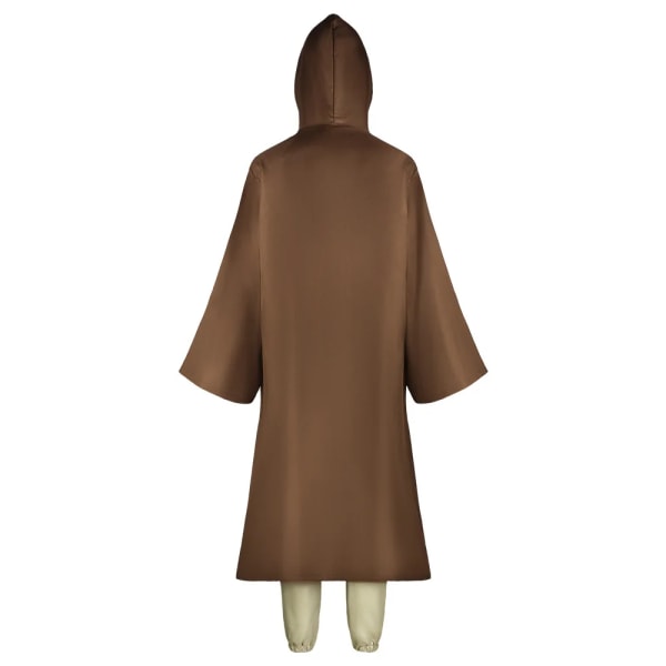 Högkvalitativ Obi-Wan Kenobi Cos Cos Costume Stjärna Soft Polyester Wars Halloween Jedi Rollspel Kostym Kvinnliga kläder Brown XXL