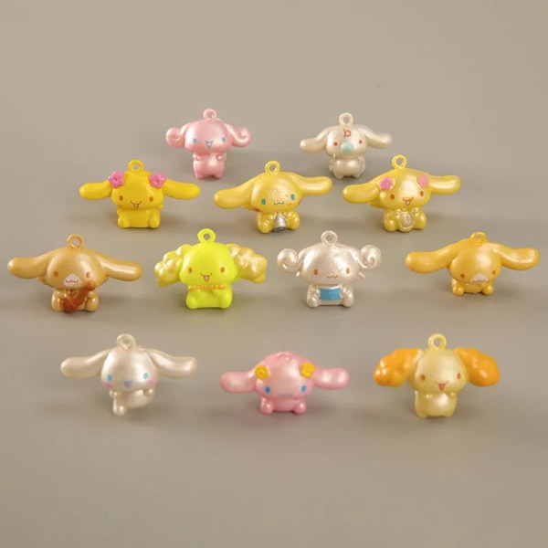 12 st/ set Sanrio Söt Mini Cinnamoroll Action Figur Leksaker Tecknad Djur Hund Anime Statyett Dockor Dekoration Modell Present för barn