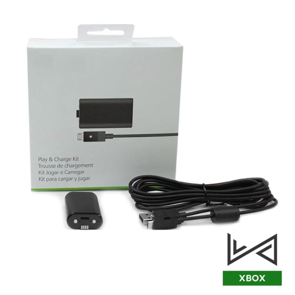 Uppladdningsbart batteri med typ-C-kabel för XBOX Series X/S Gamepad Play Charge Kit för Xbox One-kontroll med USB sladd X-ONE-Packing