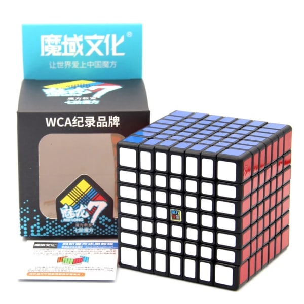 MoYu Magic cube 7x7 Meilong 7x7x7 Speed ​​cube 7*7*7 Pussel cubo magico Professionella pedagogiska leksaker för barn Rolig spelkub Black