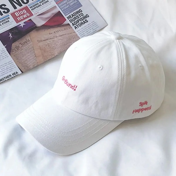 Casual Kvinnor Män Anka Tunga Cap Anka Broderad Baseball Cap Utomhus Sport C-white