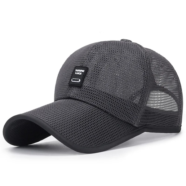 Ridning Fiske Visir Cap Andas Mesh Sport Sommar Hatt Tennis Golf Kepsar Dark Gray