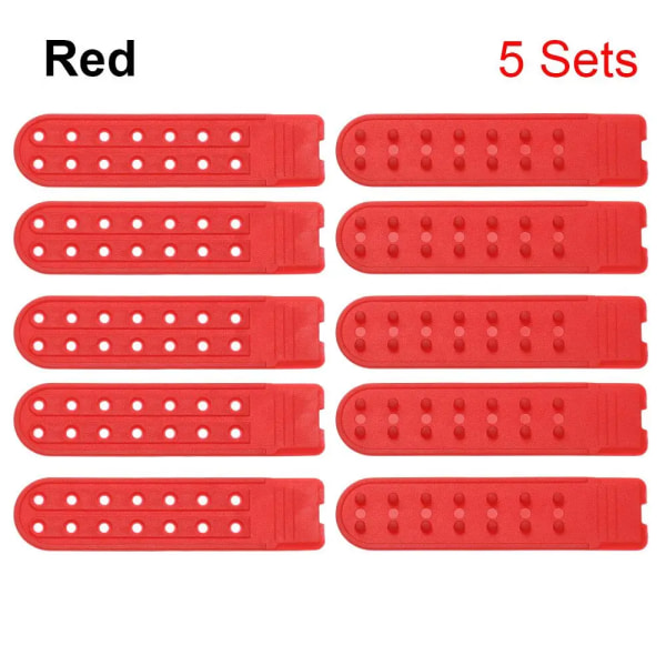 5 set Snapback-remsbyte med 7 håls färgglada hattreparationsfäste Double row Red