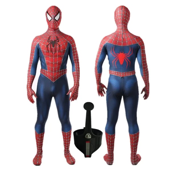 Vuxen Peter Parker Superhjälte Jumpsuit Spandex Stretchy Suit Halloween Cosplay Kostymer Remy Body Man Jumpsuit Cosplay Kostym 2 XL(175-180CM)