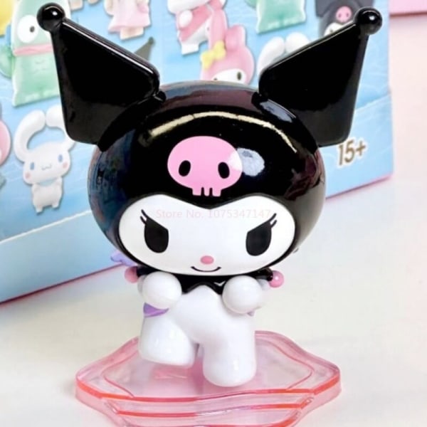 Sanrio Anime Figur Cinnamoroll Pompom Purin Mymelody Kuromi Hellokitty Backward Friend 3.0 Actionmodell Figurer Docka Barnleksak C open to confirm