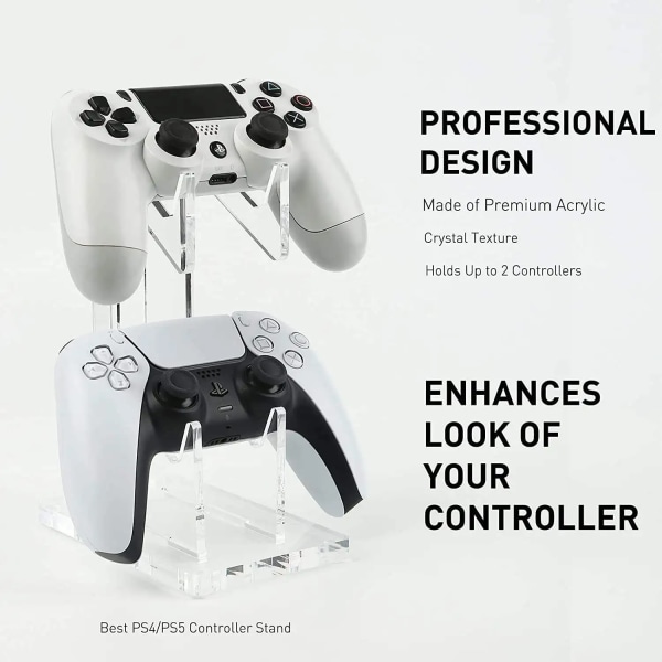 DIY Universal Game Controller Bracket för Xbox Switch PS5 PS4 Transparent Game Handtag Display Base Hållare för Game Console Phone Single Layer