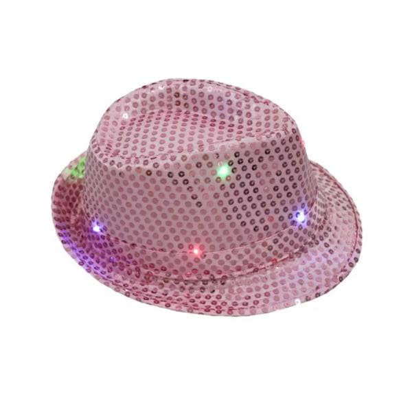 Män Kvinnor Glitter Paljett Fedora Trilby Cap Dans Jazzhatt Gangster Festdräkt Green