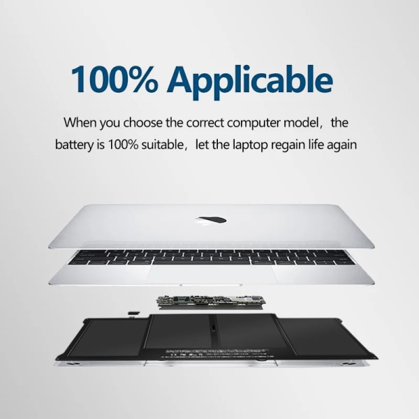 Laptopbatteri KYTD A1527 A1705 För Apple Macbook Pro 12" A1534 2015 2016 2017 År MF855 MJY32CH/A MK4M2 EMC2746 EMC2991 38Wh A1527