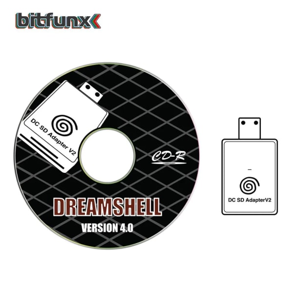 Bitfunx DC SD TF Card Adapter Reader V2 för SEGA Dreamcast och CD med DreamShell Boot Loader kit