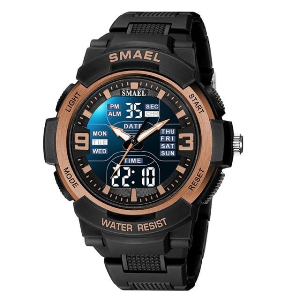 SAMEL Digital Watch Man 2023 New Chronograph Sports Watch For Herr Vattentät 5 Bar Quartz Armbandsur reloj hombre 1912 Black Rose Gold