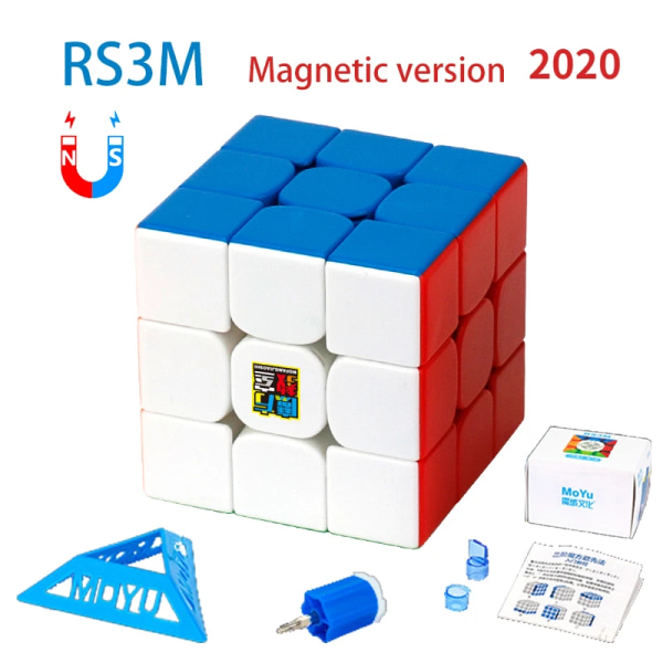 MOYU RS3M 3x3 Maglev Magic Cube 3×3x3 Professional Magnetic Cube Speed ​​Puzzle Fidget Toys för barn MF8880 MF8900 2020 RS3M Magnetic