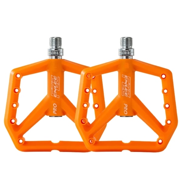 Cykelpedaler Cyklar Nylon Halkfri bred plattform Cykelpedaler 9/16 tums lager orange