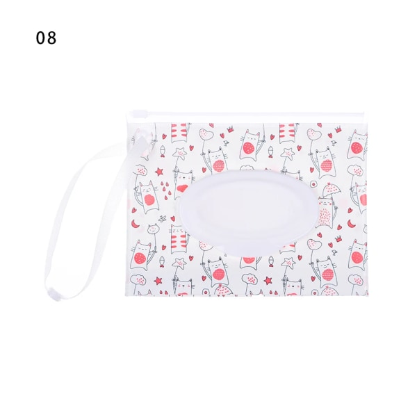 Cartoon EVA Återanvändbar våtservetterpåse med snäpprem Baby Miljövänlig case Bärbar våtservetterbehållare Style 1-8