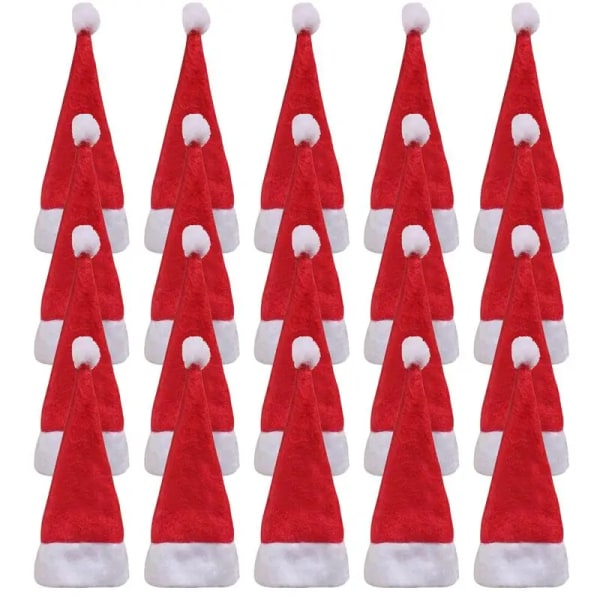 20 Styck Mini Jul Lollipop Hat Mini Tomte Hatt Godis Förvaringspåse Godis Vin Cover Elf Lollipop Godis Hatt För 20pcs