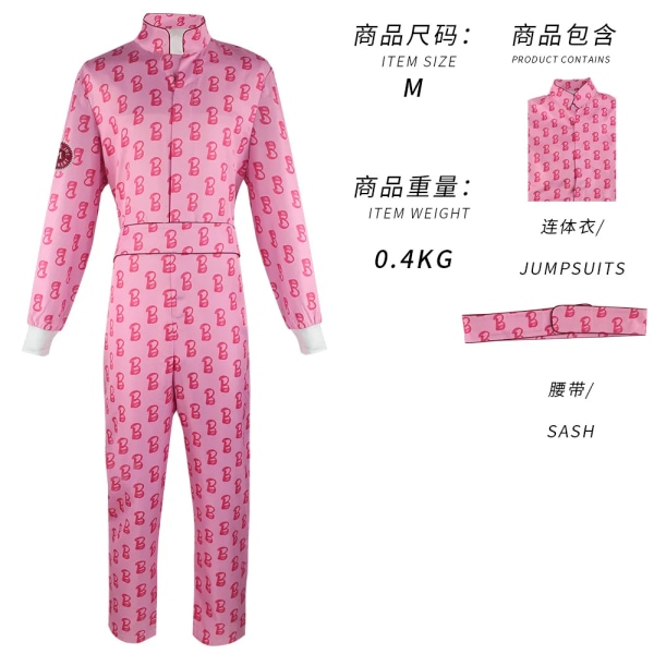 2023 Ny film Barbi Cosplay Kostym För Kvinnor Margot Robbie Rosa Klänning Flickor Barn Män Ken Ryan Gosling Kläder Halloween Outfit Ken Beachwear Kids 130cm