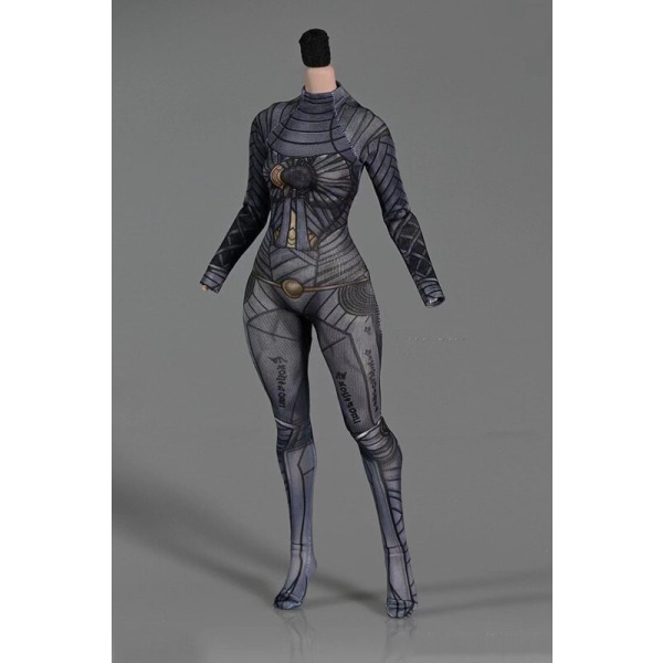 Hett säljande 1/6 kvinnlig soldat Sexig charmig ett stycke åtsittande kläder med elastisk 3D-utskrift 12\ as pic