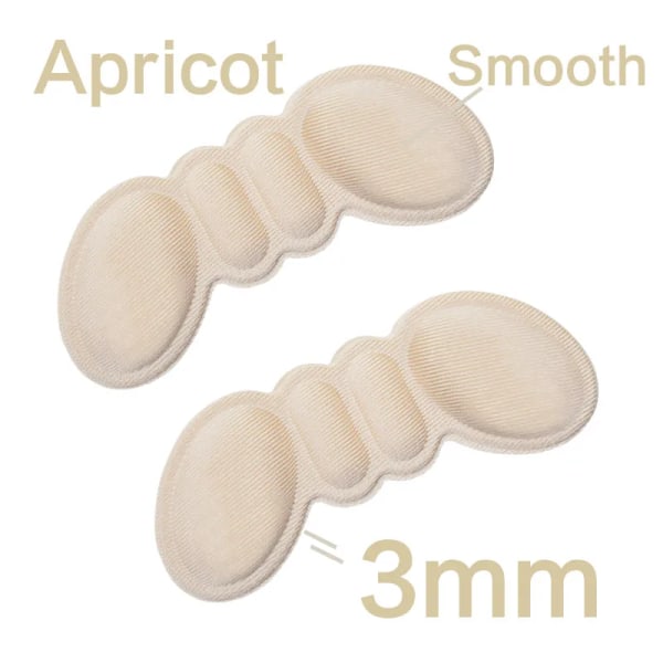 2/6 st kvinnor innersulor för skor högklackat genomskinlig dyna Anpassa storlek Lim Klackskydd Skyddsdekal Smärtlindring Fotvård Apricot Smooth 3mm