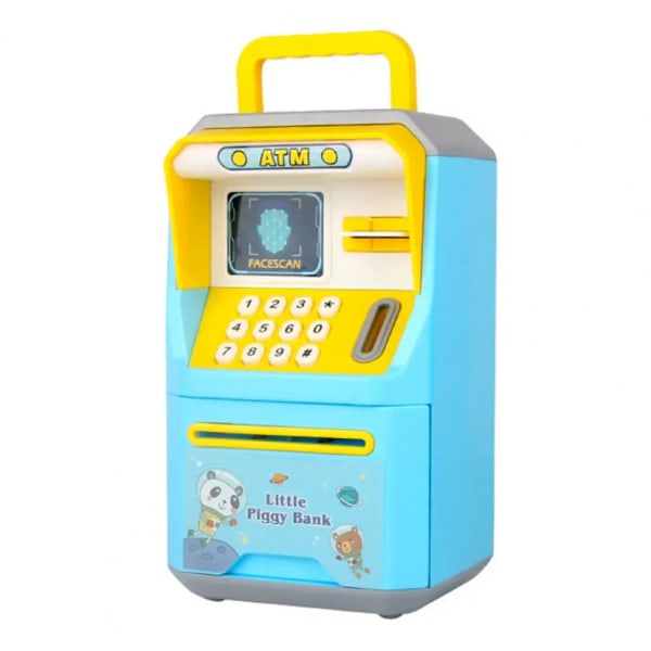 Miljövänlig Myntsparburk Stor kapacitet Barn Spargris Digital Elektronisk Spargris Pengar Sparpott Pedagogisk leksak Blue