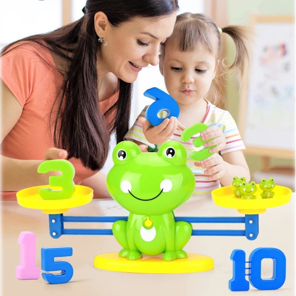 Balance Game and Counting Frog Set för skolbarn År 3 4 5 6 7 STEM Math Toy Educational