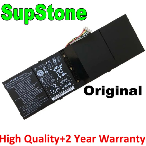 Laptop Batteri SupStone Äkta AP13B3K AP13B8K för Acer V5 R7 V5-573G V5-572G V5-552G V5-472G V5-473G M5-583P V5-572P R7-571