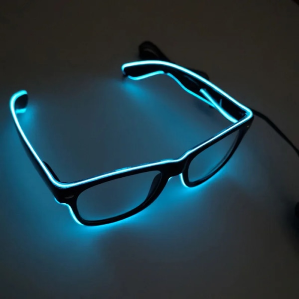1st Blinkande glasögon EL Wire LED-glasögon Glödande festtillbehör Belysningsnyhet Blue