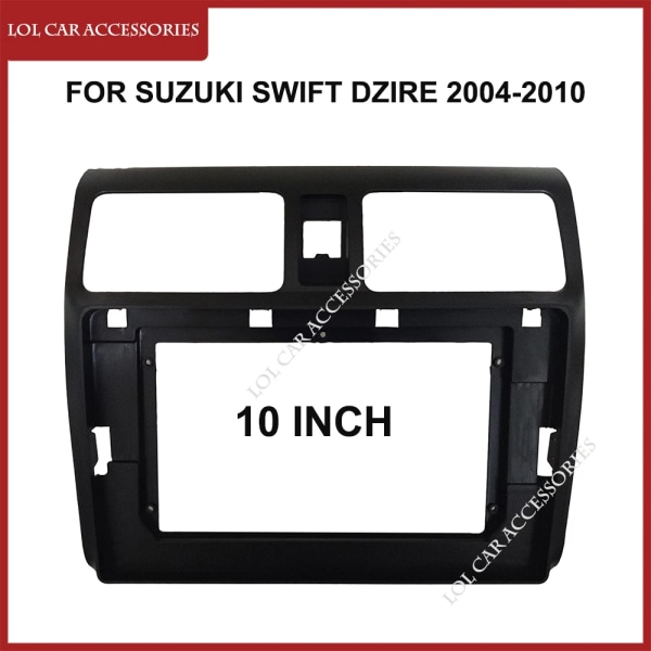 10-tums bilradiofascia för Suzuki Swift Dzire 2004-2010 Head Unit 2 Din Panel DVD GPS MP5 Android Player Dashboard Frame Trim Frame with Cablle