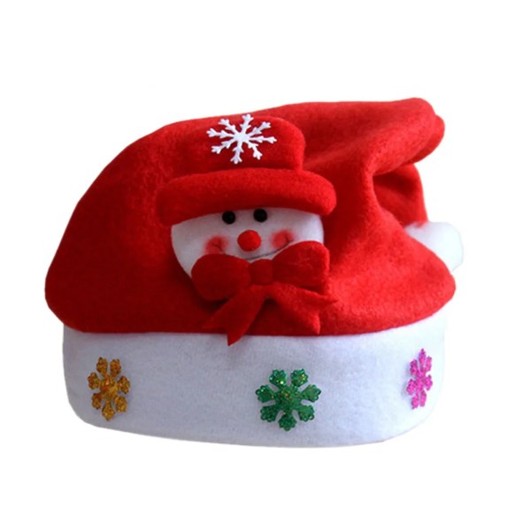 Xmas Holiday Hat Jultomten Design Hållbar och bekväm Vibrerande röd färg Perfekt för juldekorationer children A