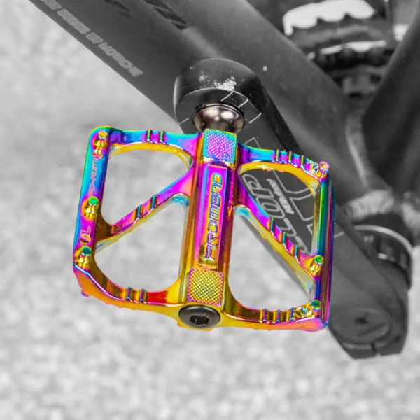 PROMEND Ultralätt kullager Pedal Cykel Cykel Pedal Anti-halk fotbräda Lager Quick Release Aluminium Cykelpedaler Tillbehör 4