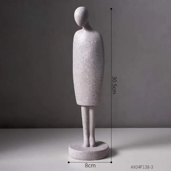 Staty Dekoration Hemtillbehör Harts Abstrakt Skulptur Modern konst Par Modell Kontorsskrivbord Dekor Figuriner för vardagsrum