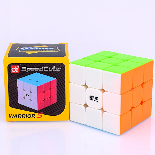Qiyi Warrior W 3x3x3 Magic Speed ​​Cube Stickerless Professionell Antistress Warrior S 3X3 Pussel Fidget Toys Barnpresenter Warrior S