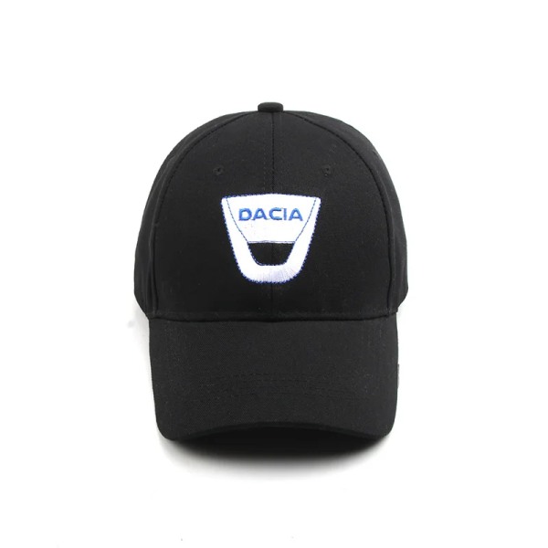 För Dacia Baseball Cap Herr Dam Snapback Hat Justerbar Brevbroderi Black