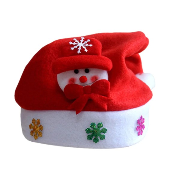 1st julhattar jultomten julhattar Cap Non-woven Tyg Nyår Navidad Cap Jul Nyår Festdekoration adult H