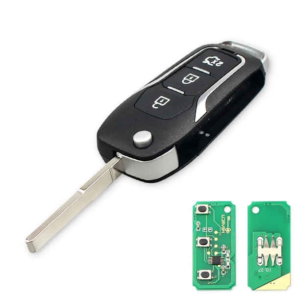 Dandkey fällbar fjärrkontrollnyckel 433MHZ ID460/ID63-chip för Ford Focus 3 2 Mondeo Fiesta 3 knappar nyckel Fob HU101 / FO21 HU101 Blade Modified