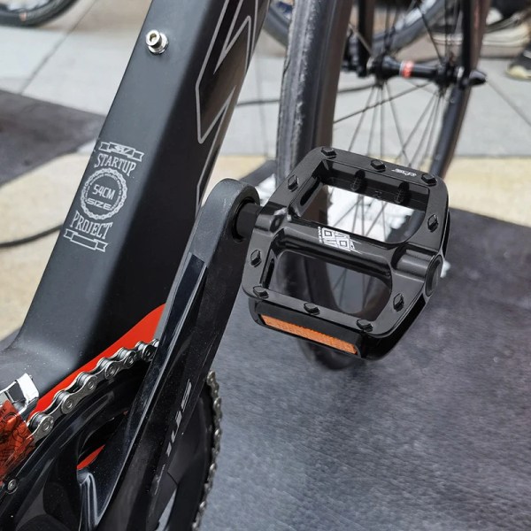 ENLEE Cykelpedaler 3 Kullager Ultralätt Anti-slip CNC BMX MTB Road Bike DU Pedal Cykling Tätade lagercykelpedaler M504 black