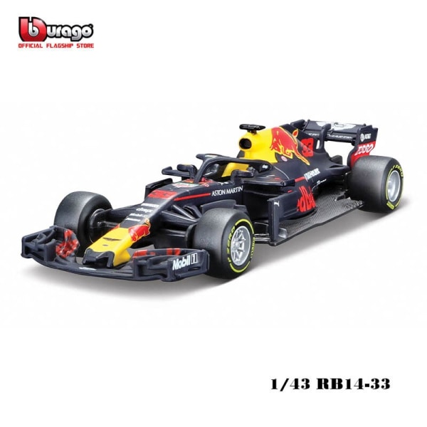 Red Bull racerbil, Heuer RB16B 2021 #33 Max-etikett, i Verstappen-legering, formgjuten modell, leksak, samlingspresent, 1:43 RB14-33